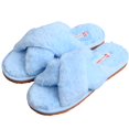 thumbnail image 7 of Alpine Swiss Women Fuzzy Fluffy Faux Fur Slippers Memory Foam Indoor House Shoes, 7 of 7