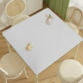 thumbnail image 6 of Stretch Square Tablecloth | Elastic Polyester Table Cover | 86x86cm/33.86x33.86in White Square Tablecloth | Dust Proof & Stain Resistant | Easy Fit Table Protection | 1 Piece, 6 of 6