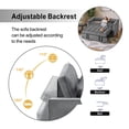 thumbnail image 3 of BSHTI 3 in 1 Convertible Pull-Out Loveseat Sofa Bed with 3-Level Adjustable Backrest – Velvet Tufted Sleeper Chair with Side Pockets for Small Spaces, Apartment, Office,Dark gray, 3 of 9
