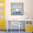 thumbnail image 3 of Ready2HangArt  'I Love you a Latke II' Hanukkah Canvas Wall Art Grey 16" W x 16" H, 3 of 6