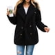 thumbnail image 1 of Abrigo PRETTYGARDEN Oversized de Sherpa y Piel Sintética Negro Talle S, 1 of 5