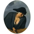 thumbnail image 2 of Caesar Van Everdingen 15x18 Gold Ornate Wood Frame and Double Matted Museum Art Print Titled - A&nbsp; Peasant Woman Wearing a Black Hat, Leaning on a Wooden Ledge, 2 of 4
