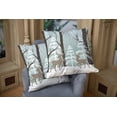 thumbnail image 4 of Christmas Decorative Square Set of 2 Pillow Case Covers with Zippered 20X20 Pillowcse Throw Cover Cushion,Landscape Deers Snow Tree,Ivory Gold, 4 of 7