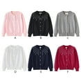 thumbnail image 3 of GYRATEDREAM Girls' Cardigans Sweater Diamond-encrusted Button Solid Long Sleeve Knit Sweaters Tops Outwear 1-9T, 3 of 3