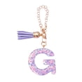 thumbnail image 2 of Ziurtnc A-Z Letter Keychain Pendant Star Sequin Clear Initial Shape Pendant with Purple Tassel Tumbler Charm Cup Bag Accessories, 2 of 8
