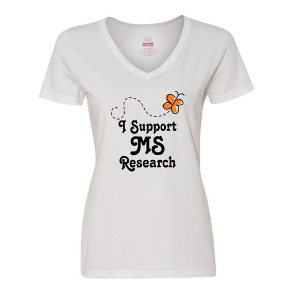 Inktastic Multiple Sclerosis MS Research Women's V-Neck T-Shirt