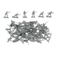 thumbnail image 1 of Kit de 50 modelos de soldados a escala 1:35, dioramas, herramienta educativa para niños, figuras en miniatura para entusiastas del modelado de juegos. Gris, 1 of 8