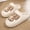 Brown, variant on Women's Faux Wool Closed-Toe Slippers with Bow, Round-Toe Soft-Sole House Shoes for Winter