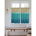 thumbnail image 2 of Teal Blue Ombre Bathroom Window Curtain, Modern Abstract Gradient Art Light Filtering Coffee Kitchen Curtains, Bedroom Living Room Curtains 2 Panel 84"x45", 2 of 6