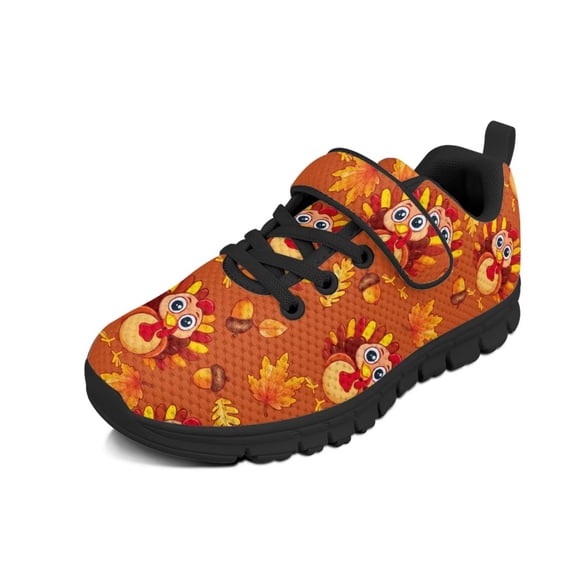 Pointodoor Cartoon Rooster Shoes for Girls 2.5 Big Kids Slip On Walking Shoes Lightweight School Outdoor Running Tennis Sneakers with One Strap