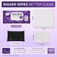 thumbnail image 5 of Air Jungles Sneaker Cleaning Wipes 70 Ct, Fresh Scent Dual-Textured Quick Clean for White Shoes, Boots & Clogs, XL 7x7 Inch, Removes Dirt, Safe for All Colors, 5 of 9