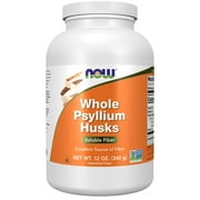 NOW Supplements, Whole Psyllium Husks, Non-GMO Project Verified, Soluble Fiber, 12-Ounce