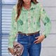 thumbnail image 5 of TaTaai Women Casual Printed Long Sleeve Collared Shirt Button Down Blouse Ladies Daily Commute Festival Event Wear Soft Breathable Non See Through Stylish Comfortable Top Gift, 5 of 6