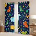 thumbnail image 2 of Homewish Cartoon Cute Dinosaur Blackout Curtains Set of 2 (52x84 Each), Kawaii Animal Lover Window Curtains, Plant Botanical Curtains and Drapes, Curtains and Drapes Room Decor, 2 of 6