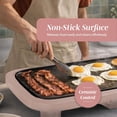 thumbnail image 2 of COOK WITH COLOR Electric Griddle, 1200W Nonstick 10" x 16" Cooking Surface, Dusty Rose, 2 of 7