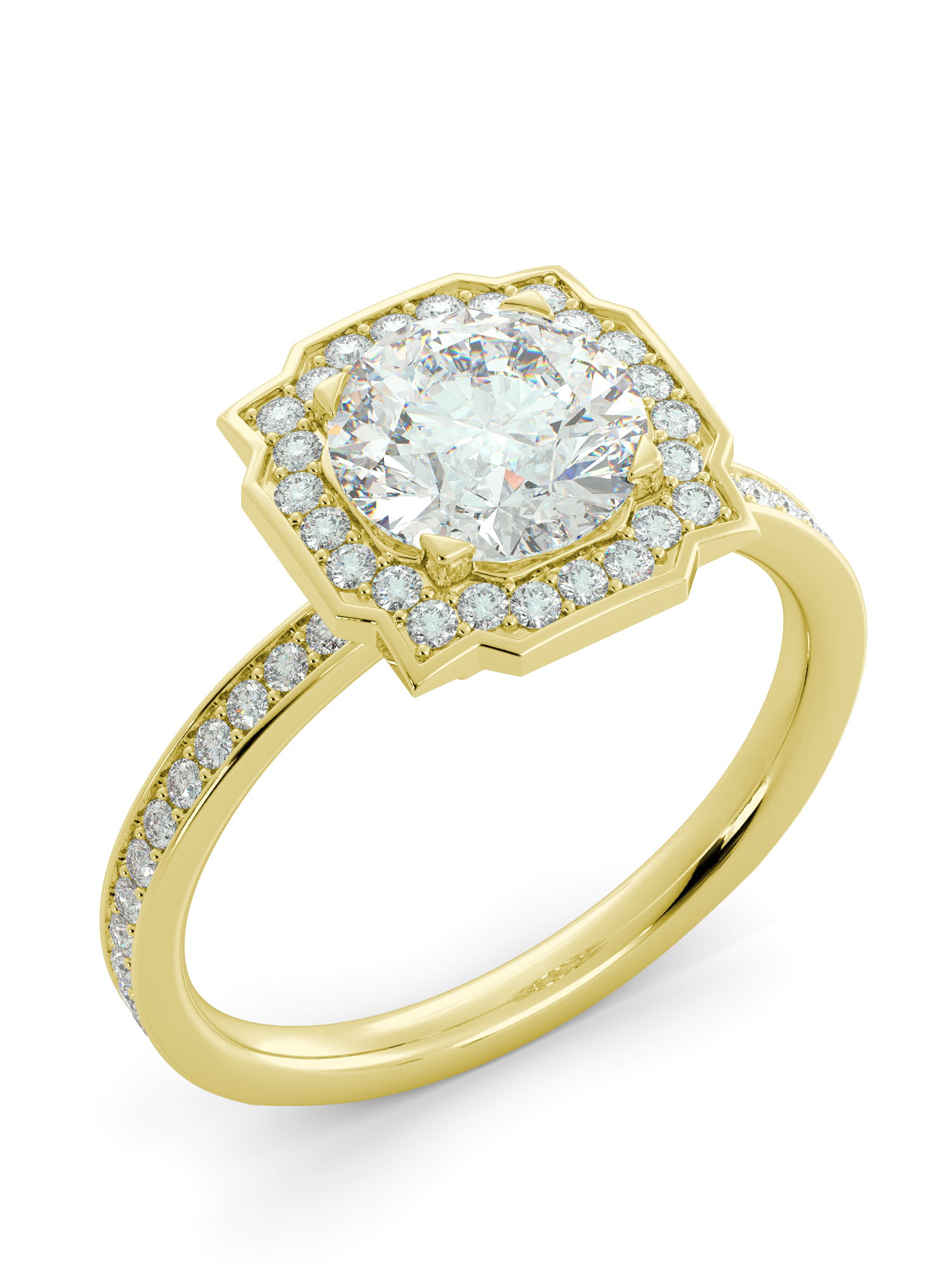Glorious Round Shape 14KT Yellow Gold 2.10Ct Solitaire Women's Engagement Ring 