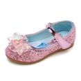 thumbnail image 1 of Zapatos individuales para niñas de Disney, novedad de primavera, zapatos de princesa elsa, zapatos pequeños de cuero con lazo, zapatos de actuación para niñas y bebés, plantilla de 28 cm de 17,6 cm Gao Jinjia LED, 1 of 2
