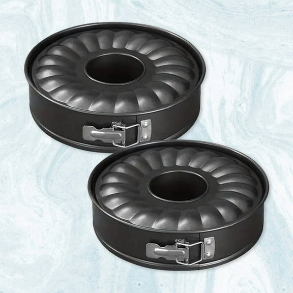 11 Inch Springform Pan and Bundt Pan,Non-stick Cheesecake Pan and Ice-cream Cake Bakeware, Carbon Steel Tube Pan 2 in 1 with Removable Bottom