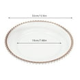 thumbnail image 3 of 25 Set Plates Round Polystyrene Dinner Plates Charger Serving Tray Clear Charger (Rose Gold), 3 of 12