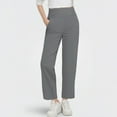 thumbnail image 4 of Hinvhai Girls Dress Work Pants High Waisted Flare Casual Slacks Stretchy Boot Cut Yoga Trousers Gray 7 Years, 4 of 9