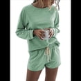 thumbnail image 3 of Conjunto Deportivo de Dos Piezas para Mujer, Traje Informal de Gran Tamaño, Ropa Deportiva, Ropa de Otoño. Verde XXL, 3 of 9