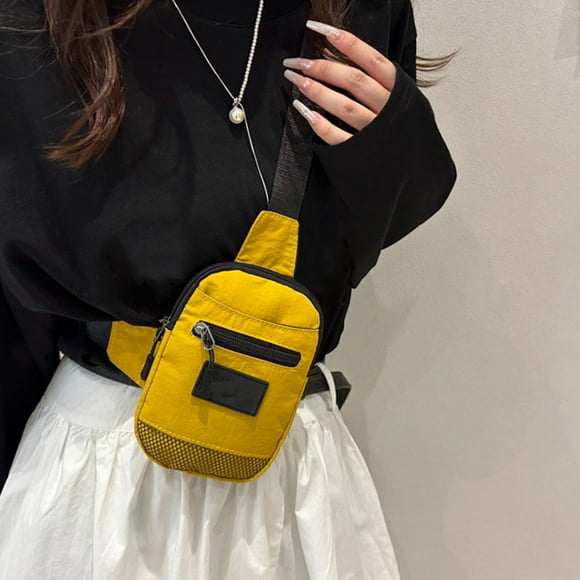 Bolso de pecho multifuncional y sencillo, ideal para viajes al aire libre, bandolera, mochila de viaje, minibolso para teléfono móvil.