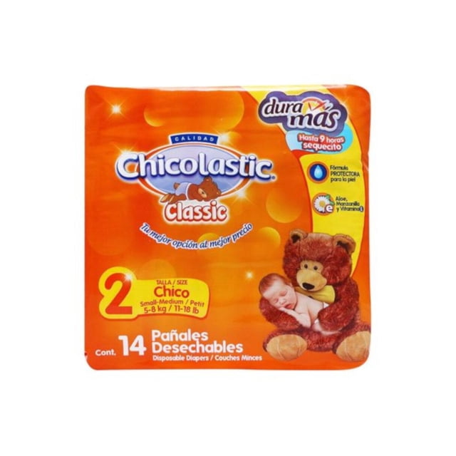 Pack de 6 Pañal Chicolastic Classic Etapa 2 de 14 Pañales Chicolastic Etapa 2