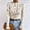 White, variant on Yuhangmm Womens T Shirts Women's Solid Knit Pleated Side Long Sleeve Tee for Everyday Comfort and Fit White M
