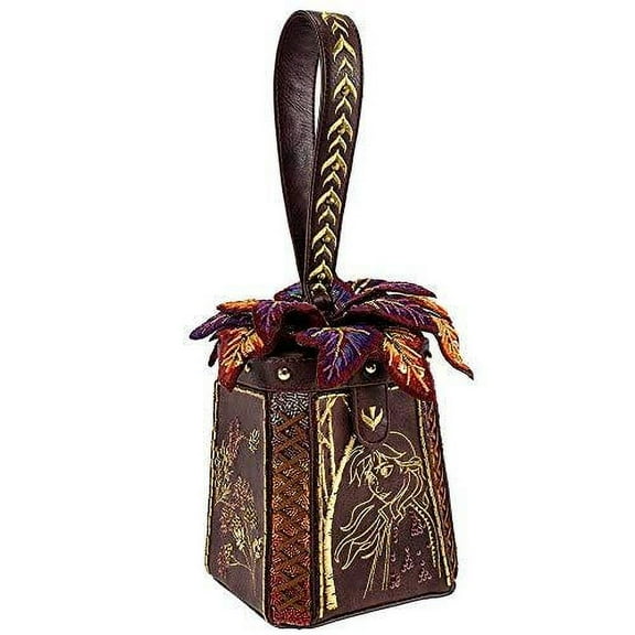 Mary Frances Disney Frozen 2 Dance of Autumn Anna 3-D Leaves Top Handle Bag Purse, Multi Beaded BAG NEW