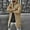 Khaki, variant on YueHuiYing Men'S Solid Color Knitted Coat Hooded Long Open Front Cardigan Overcoat Medium Length Sweater With Pockets