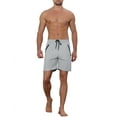 thumbnail image 2 of INSPIRE CHIC Men's Solid Color Elastic Waistband Lightweight Swimwear Shorts, 2 of 5