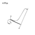 thumbnail image 3 of Unique Bargains 4Pack 4 Inch Plate Stands for Display Iron Folding Easel Plate Holders, Silver, 3 of 5