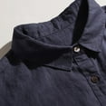 thumbnail image 5 of Zpanxa Solid Color V Neck Dress Women's Casual Summer Short Sleeve Button Down Dress, 5 of 7