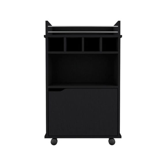 We Have Furniture Bar Cart Kinsley, Living Room, Black