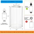 thumbnail image 5 of 6 Pack Clear Glass Shades Replacement, 5.7" Height - 3.5" Diameter - 1.7" Fitter, High Transmittance Clear Cylinder Glass Lamp Shade Replacement for Wall Sconces, Pendant Light, Floor Lamps, 5 of 8