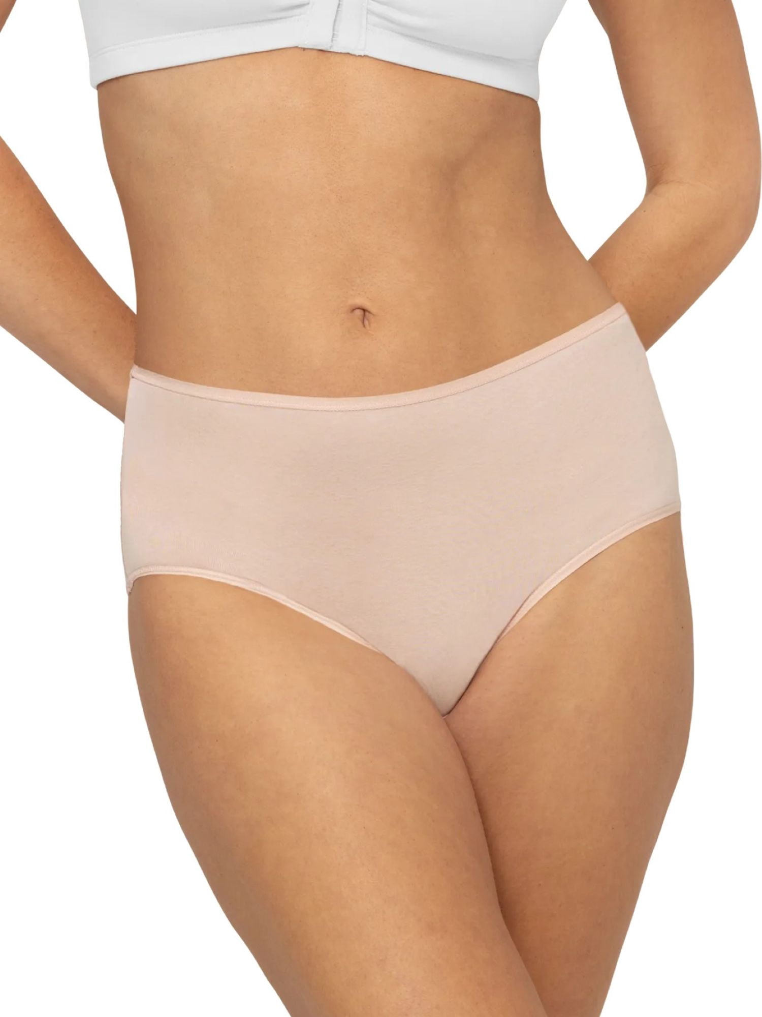 Fruit of the Loom Women's Underwear, Cotton Stretch Panties 6-Pack, Sizes S-3XL