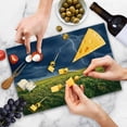 thumbnail image 4 of Nature Cutting Board, Thunder Bolt Above the Seasonal Field Electric Vibes Mother Nature Theme Image, Decorative Tempered Glass Cutting and Serving Board, Large Size, Yellow Blue, by Ambesonne, 4 of 5