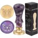 thumbnail image 1 of Butterfly Wax Seal Stamp Animal Retro Sealing Wax Stamp Vintage 25mm Removable Brass Head With Amethyst Handle For Diy Scrapbooking Wedding Invitation, 1 of 5
