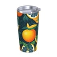 thumbnail image 2 of Kll Fresh Orange Stainless Steel Vacuum Insulated Coffee Cup 20 Oz Insulated Travel Mug Water Cup With Leak-Proof Straw Lid & Flip Lid,1 Metal Straws,1 Cleaning Brush, 2 of 8