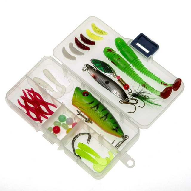 Almencla Kit de 40 Leurres de Pêche Cuillère Appâts pour Truite Perche Brochet