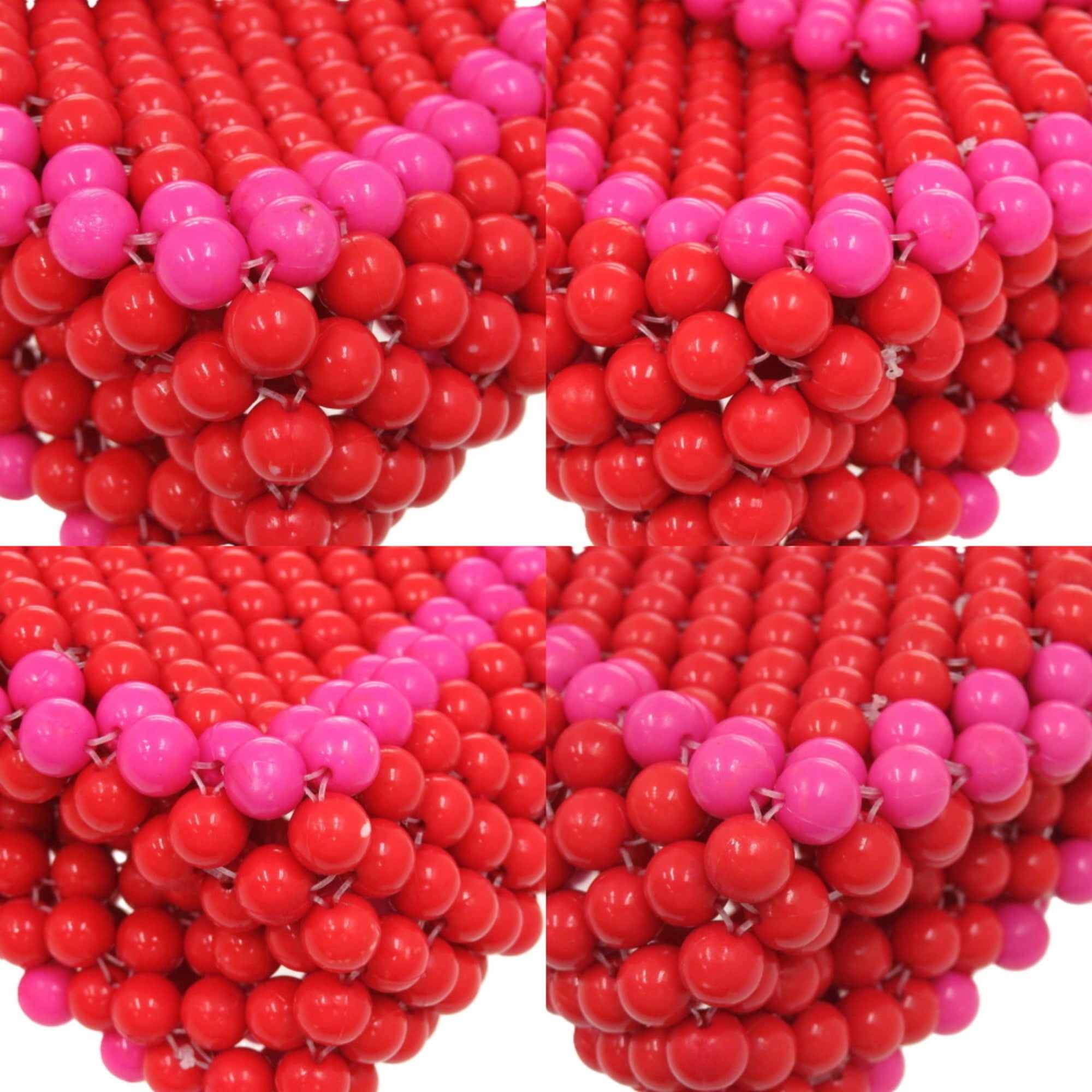 Pre-Owned Unused Kate Spade Hand Beaded Red Shoulder Bag 1076