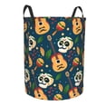 thumbnail image 2 of XMXT Collapsible Laundry Basket, Colorful Mexican Guitar Skull Polyester Waterproof Laundry Hampers Dirty Clothes Hamper, 40L, 2 of 8