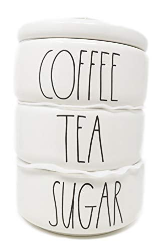 Sugar Tea Cellars Canister Set Of 3 Rae Dunn Coffee New