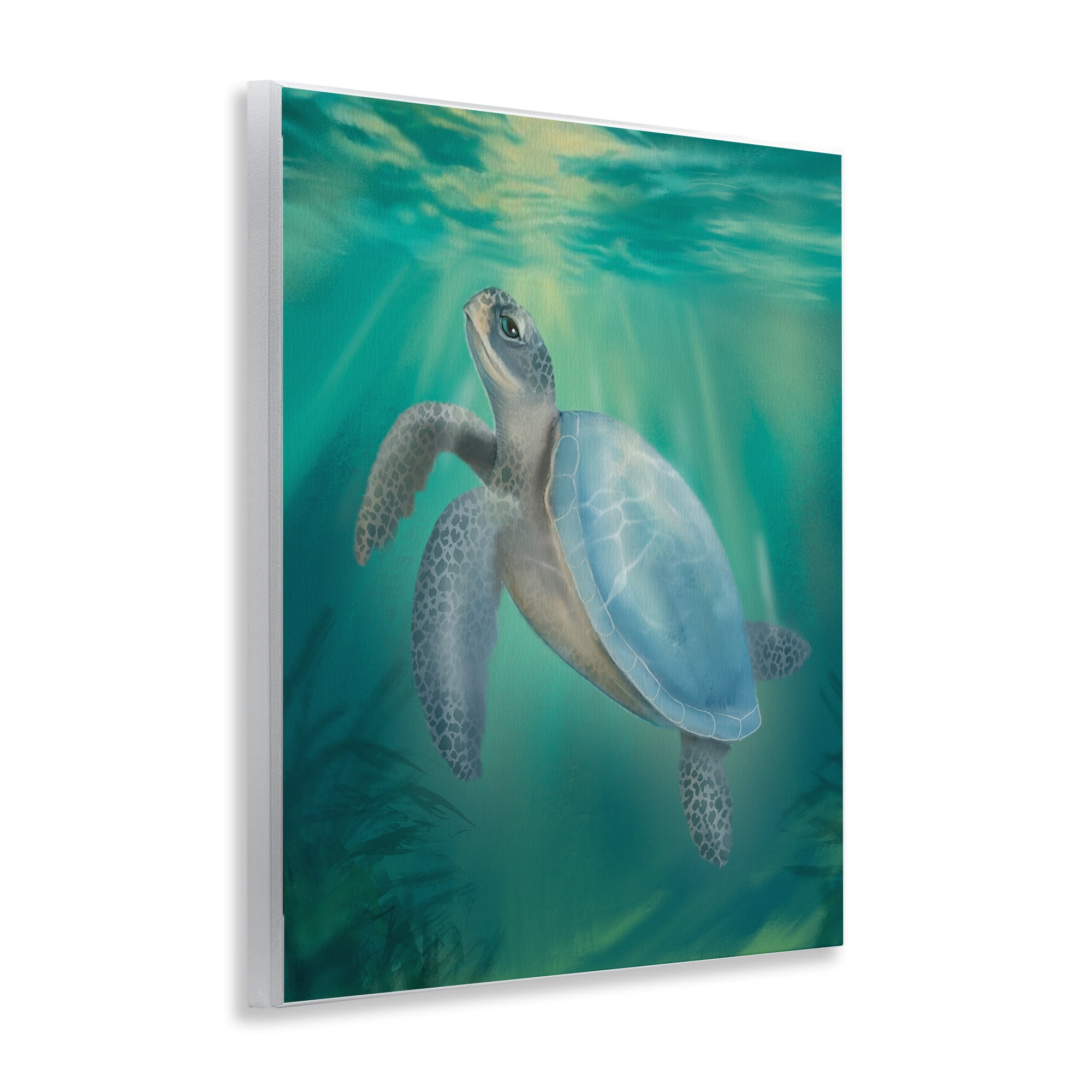 Stupell Industries Coastal Beach Sea Turtle Wall Plaque Art, design by Matthew Piotrowicz