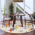 thumbnail image 3 of Round Rug 7Ft Washable Non-Slip, Purple Yellow Diamond Circle Area Rugs for Living Room Bedroom, Modern Geometric Middle Century Beige Indoor Floor Mats Carpet Runner for Home Decor Aesthetic, 3 of 8
