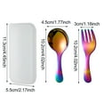 thumbnail image 4 of Reusable Travel Utensils Set with Case, Portable Spoons Cutlery, Ergonomic Handle Stainless Steel Tableware for Kids Adults Travel Picnic Camping Utensils, 4 of 9