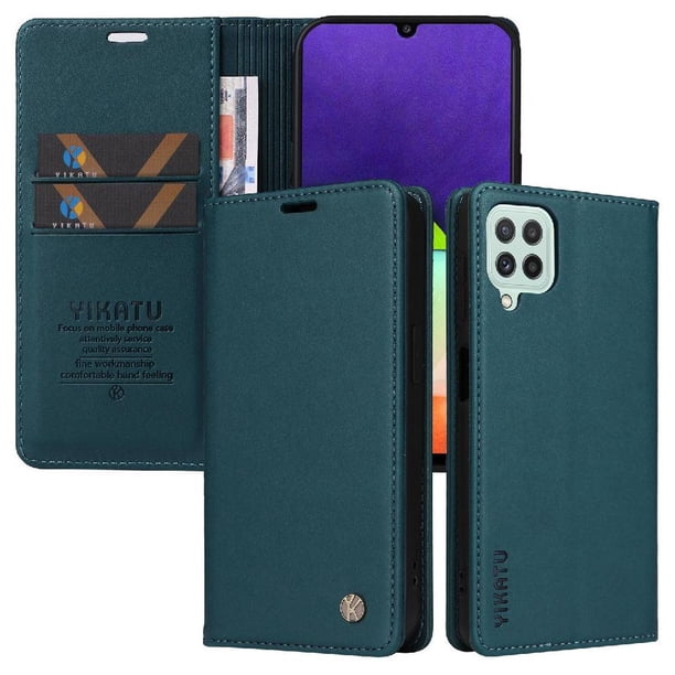 Funda para Samsung Galaxy A22 4G Estuche de Cuero PU Tipo Cartera con Ranuras para Tarjetas y Cierre Magnético