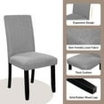 thumbnail image 3 of EUROCO 5-Piece Round Dining Table Set for 4, 43.3'' Kitchen Room Table with 4 Upholstered Chairs and Solid Wood Frame,Kitchen Table Set for Home Living Dining Room, Grey & Black, 3 of 8