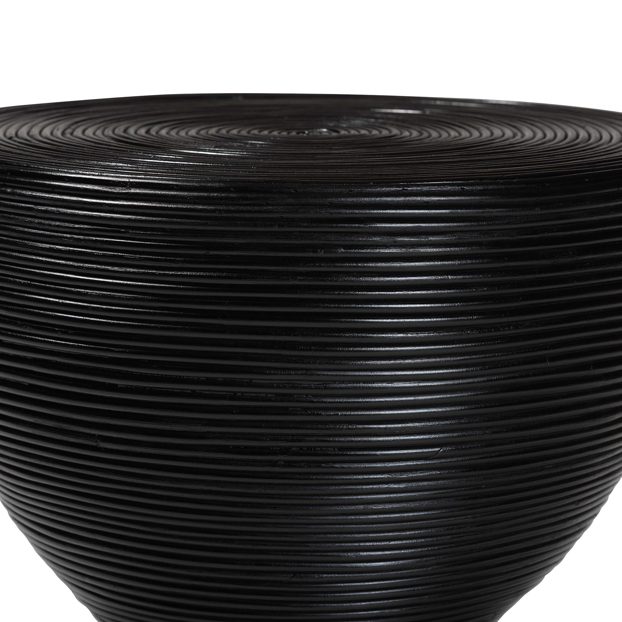 bali & pari Tokyo Boho Side Table, 22"W, Black