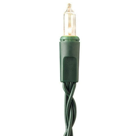 Darice 56169 - 10 Light 120 volt 4' Green Wire Clear Bulb Christmas Light String Set